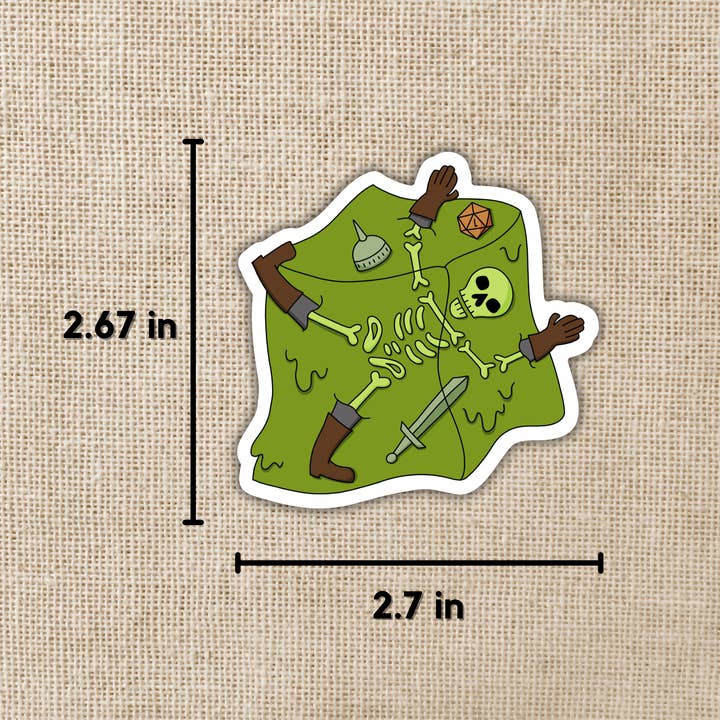 EATEN BY A GELATINOUS CUBE STICKER