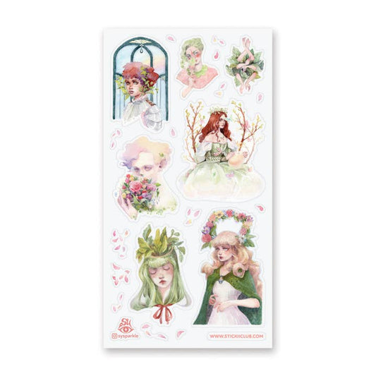 BLOOMING PORTRAITS STICKER SHEET