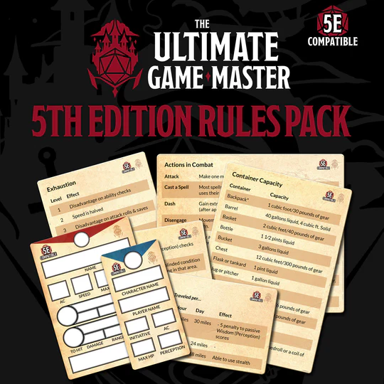 ULTIMATE GAME MASTER SCREEN: 5E MAGNETIC RULES