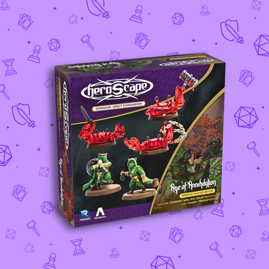 HEROSCAPE BOILING TENSION - MOLTEN CRUSTACEANS AND TANUKI TRICKSTERS PREMIUM PAINTED EDITION