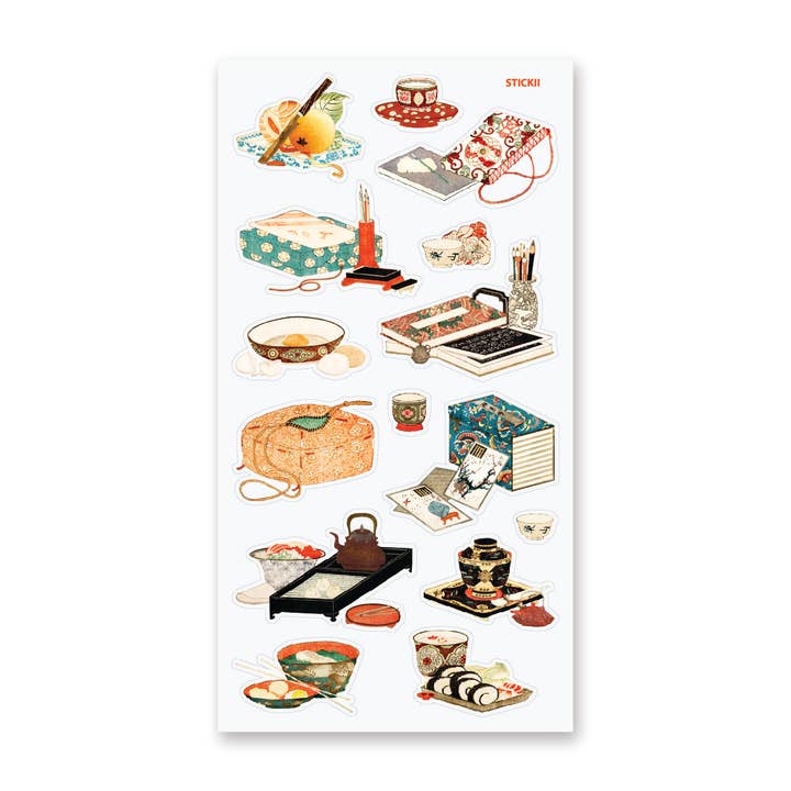 VINTAGE JAPANESE BREAKFAST STICKER SHEET