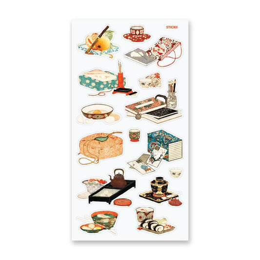 VINTAGE JAPANESE BREAKFAST STICKER SHEET