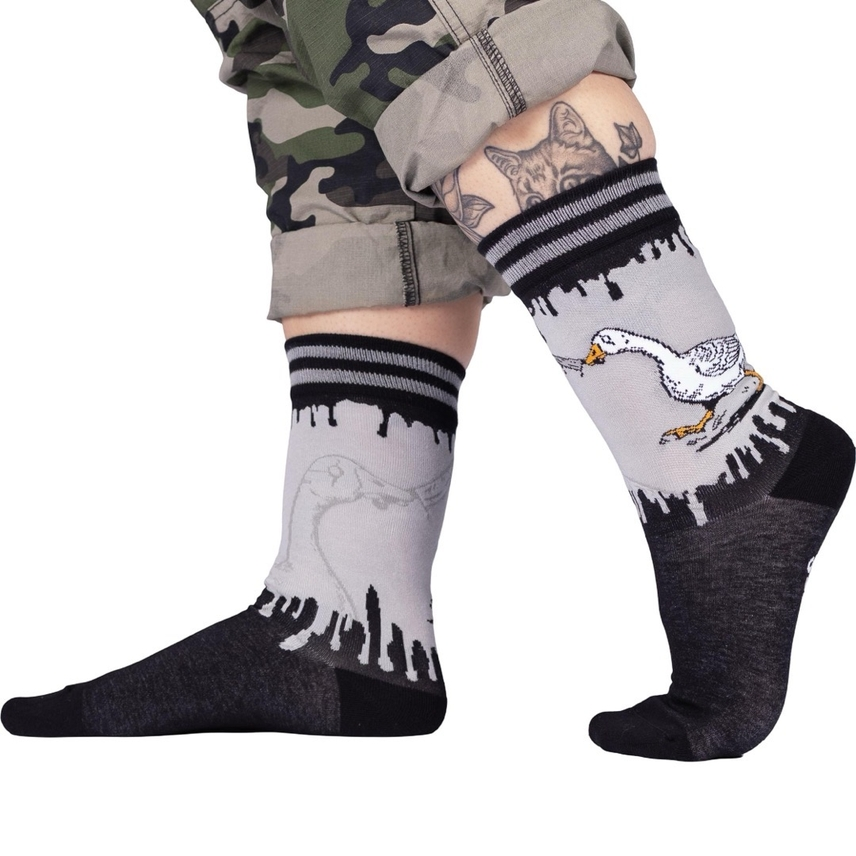 NOT SO SILLY GOOSE CREW SOCKS BY FOOTCLOTHES