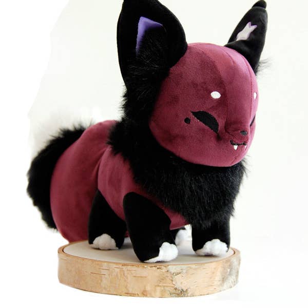 FLORAL FROLIC DAWNSING NIGHT PURPLE FOX PLUSH