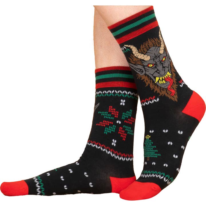 KRAMPUS SWEATER CREW SOCKS BY FOOTCLOTHES