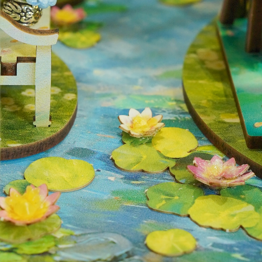 GIVERNY GARDEN BOOK NOOK 3D WOODEN PUZZLE KIT