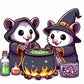 WITCH AND WARLOCK OPOSSUM STICKER