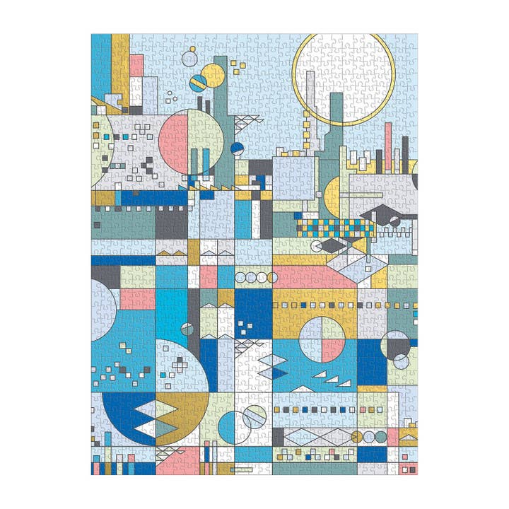 FRANK LLOYD WRIGHT CITY BY THE SEA 1000PC FOIL PUZZLE