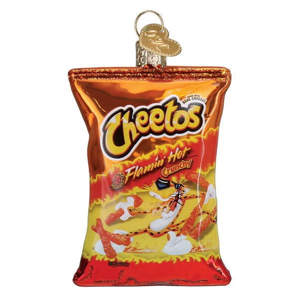 FLAMIN' HOT CHEETOS GLASS HOLIDAY ORNAMENT