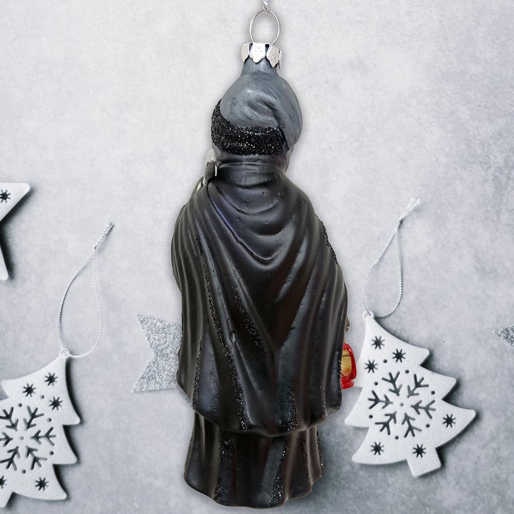 PLAGUE DOCTOR GLASS HOLIDAY ORNAMENT