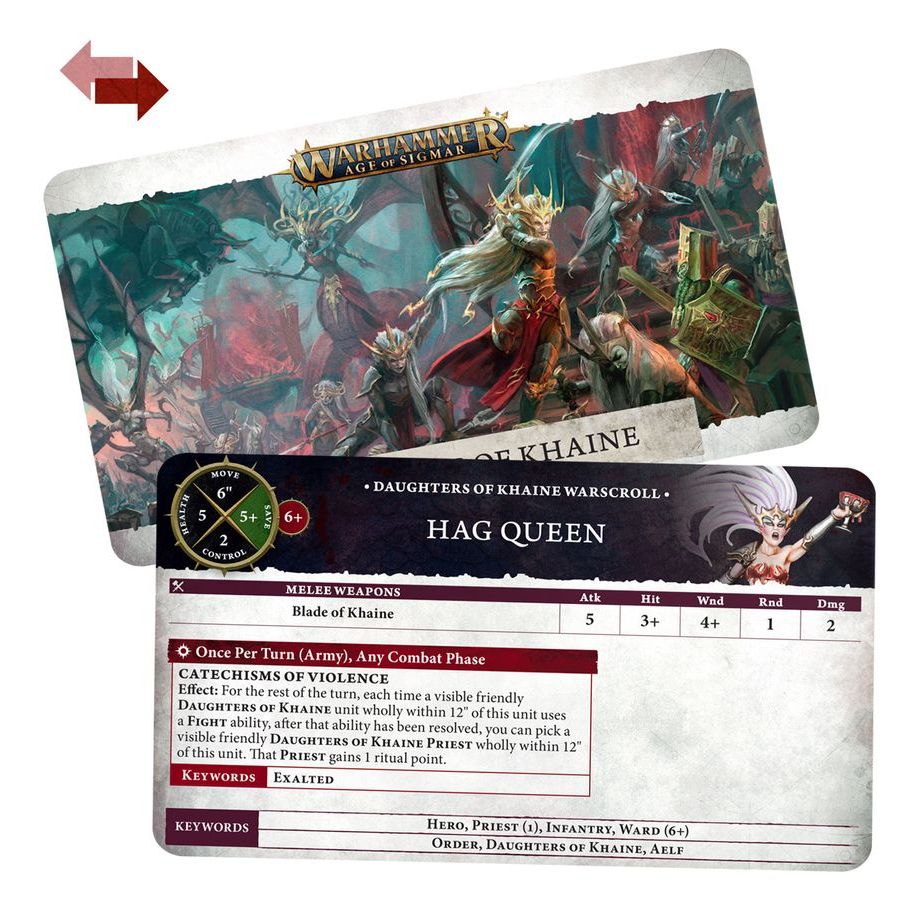 WARSCROLL CARDS: DAUGHTERS OF KHAINE