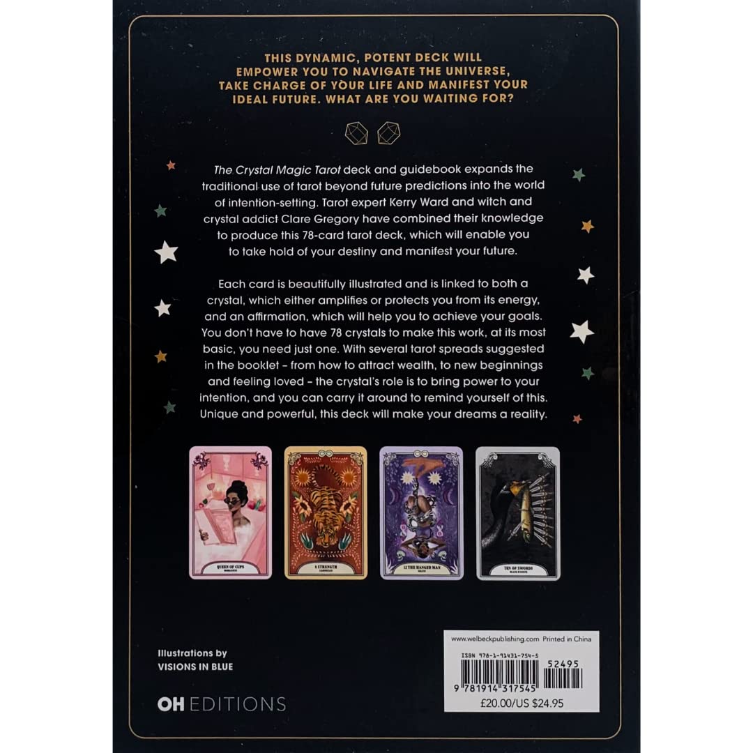 THE CRYSTAL MAGIC TAROT: UNDERSTAND AND CONTROL YOUR FATE WITH TAROT BY KERRY WARD AND CLARE GREGORY