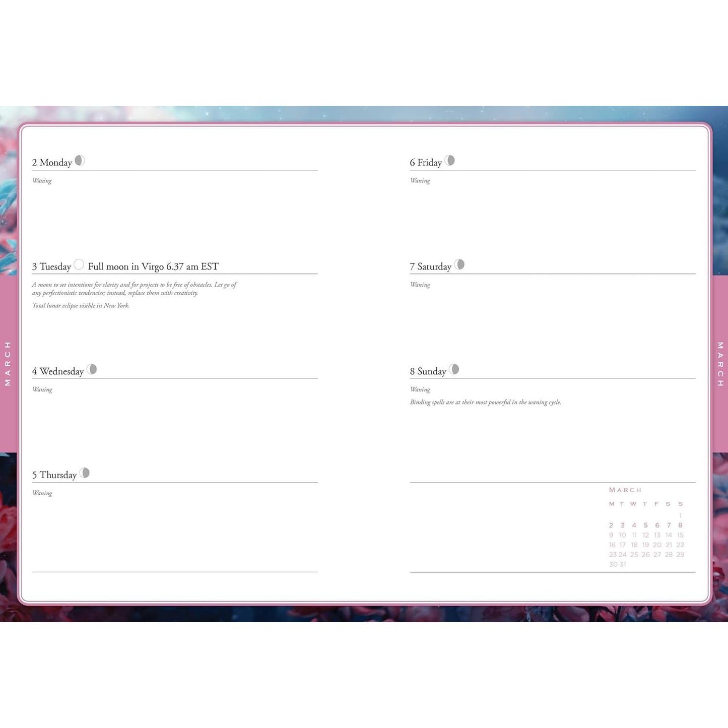 LUNAR AND SEASONAL WEEKLY PLANNER 2026