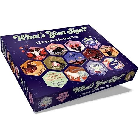 WHAT'S YOUR SIGN? TWELVE PUZZLES IN ONE BOX 612PCS
