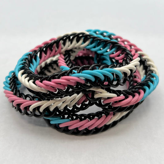 TRANS PRIDE CHAINMAIL BRACELET