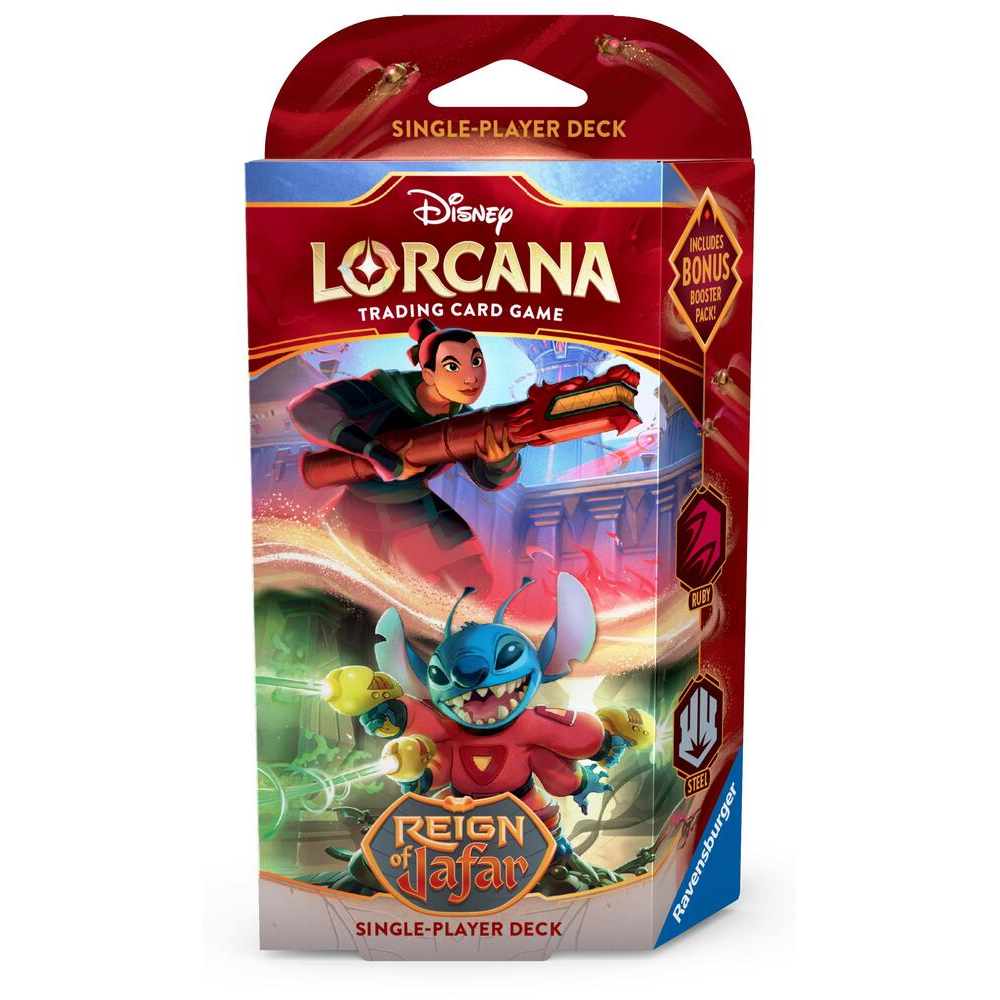 DISNEY LORCANA REIGN OF JAFAR STARTER DECK (RUBY & STEEL)