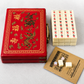 MINI MAHJONG SET WITH VINTAGE LEATHER CASE