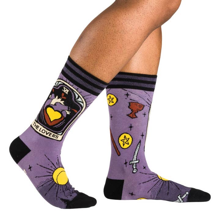 THE LOVERS TAROT NOUVEAU CREW SOCKS BY FOOTCLOTHES