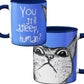 PEEKING CAT MUG