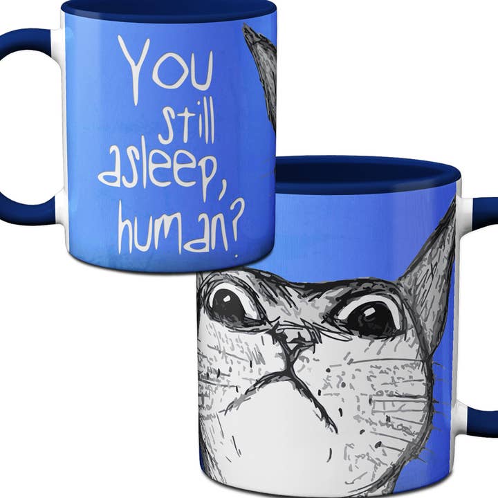 PEEKING CAT MUG