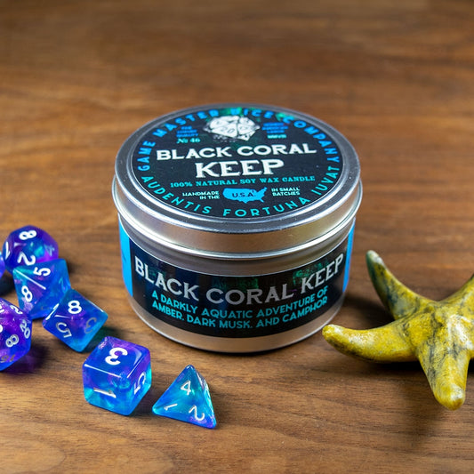 BLACK CORAL KEEP 8oz GAMING CANDLE