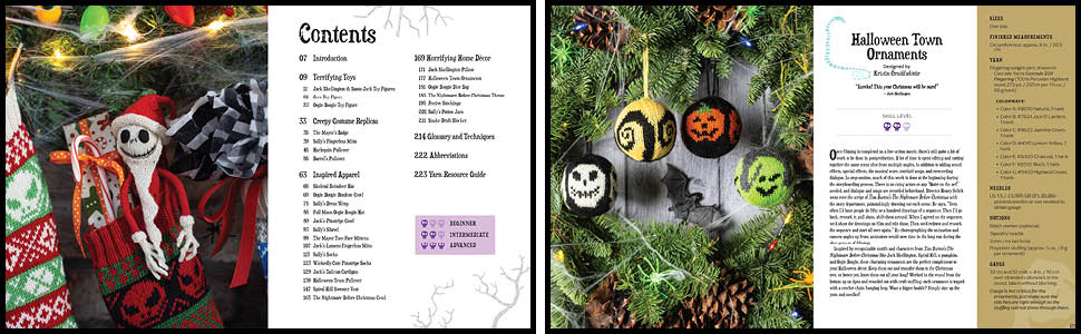 DISNEY TIME BURTON'S THE NIGHTMARE BEFORE CHRISTMAS: THE OFFICIAL KNITTING GUIDE TO HALLOWEEN TOWN AND CHRISTMAS TOWN