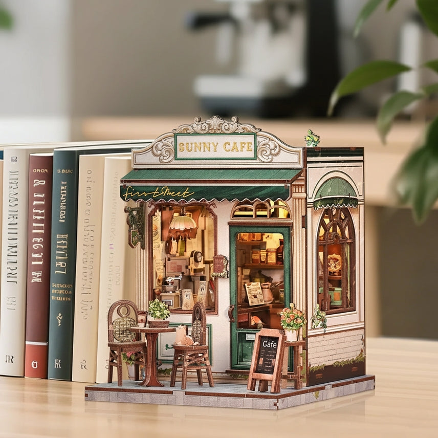 SUNNY CAFE MINIATURE BOOK NOOK KIT