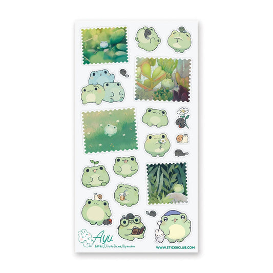 KAWAII FROG'S LIFE STICKER SHEETS