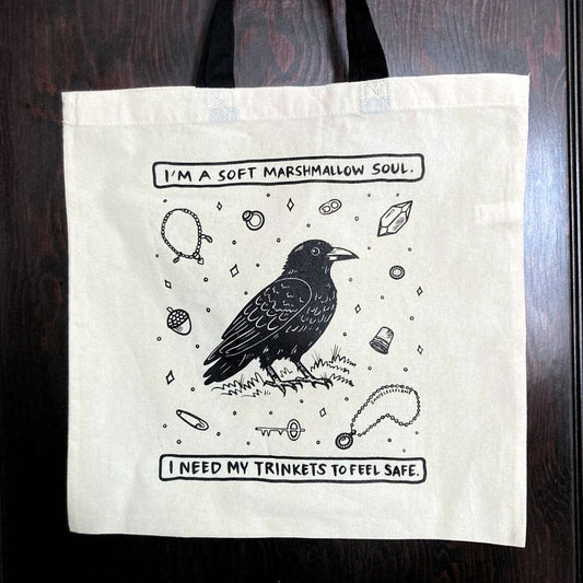 CROW TRINKETS TOTE BAG