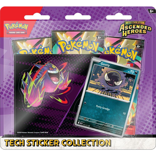 POKEMON ASCENDED HEROES TECH STICKER COLLECTION: GASTLY