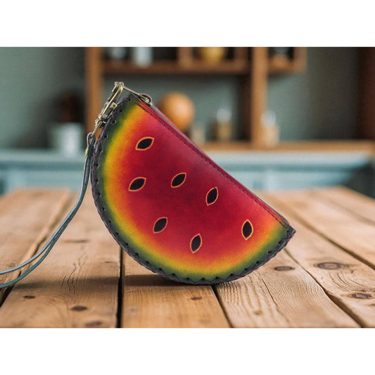 WATERMELON LEATHER COIN PURSE