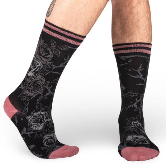 ETERNAL ROSES CREW SOCKS BY FOOTCLOTHES