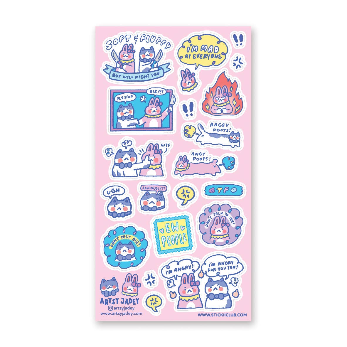 RAGE BESTIES STICKER SHEETS