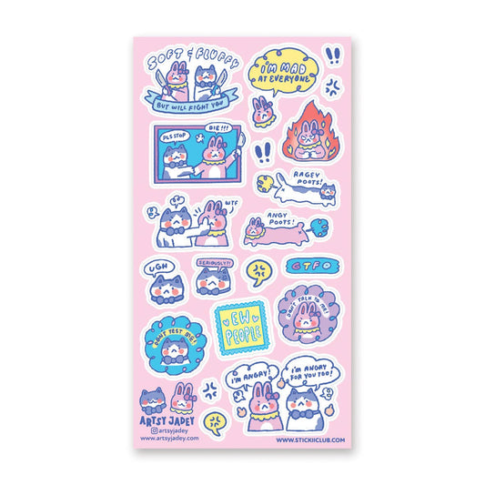 RAGE BESTIES STICKER SHEETS