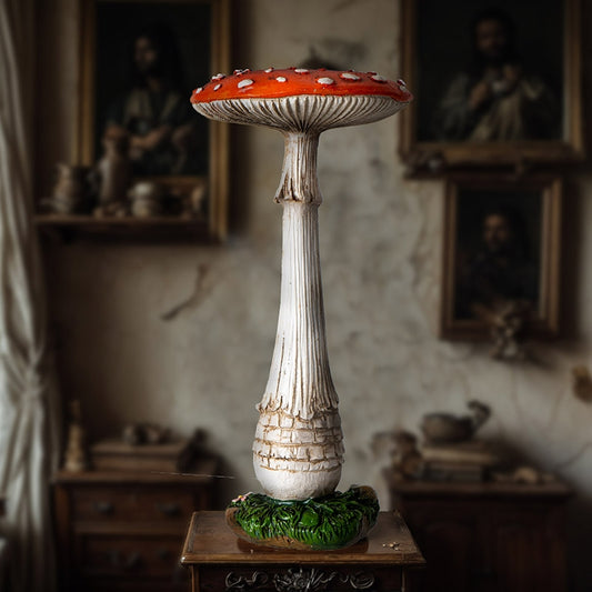LARGE FLY AGARIC MUSHROOM STATUE