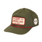 CAMP CRYSTAL LAKE GREEN RETRO GRANDPA HAT SNAPACK