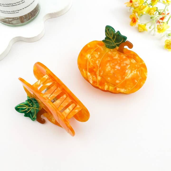 MARBLED PUMPKIN HAIR CLAW