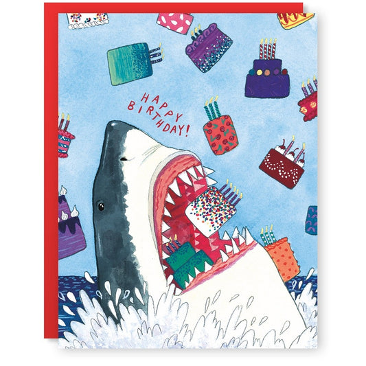 SHARK ATTACK BIRTHDAY GREETING CARD