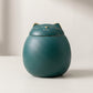 GREEN LUCKY CAT CERAMIC TEA CANISTER