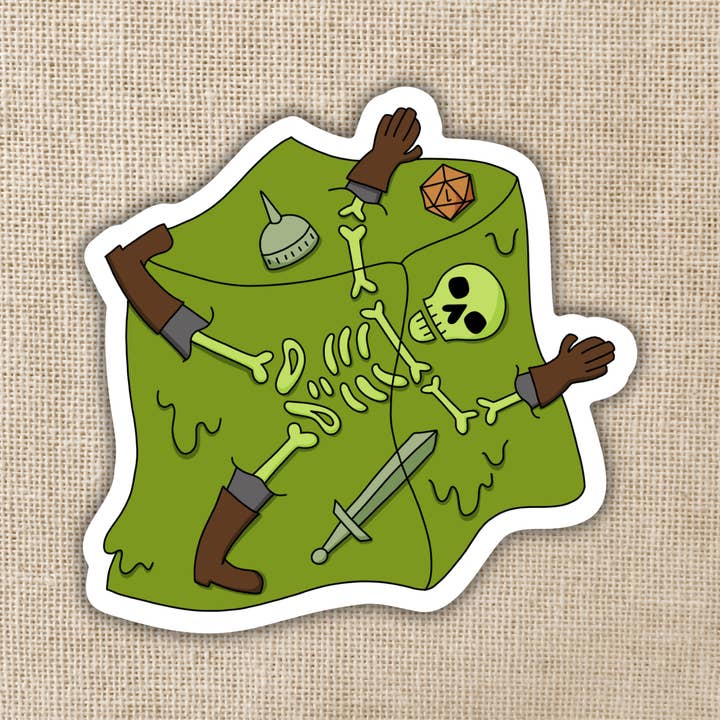 EATEN BY A GELATINOUS CUBE STICKER
