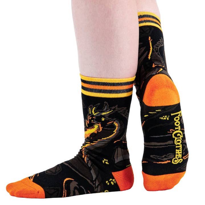 DRAGON'S FLAME CREW SOCKS BY FOOTCLOTHES