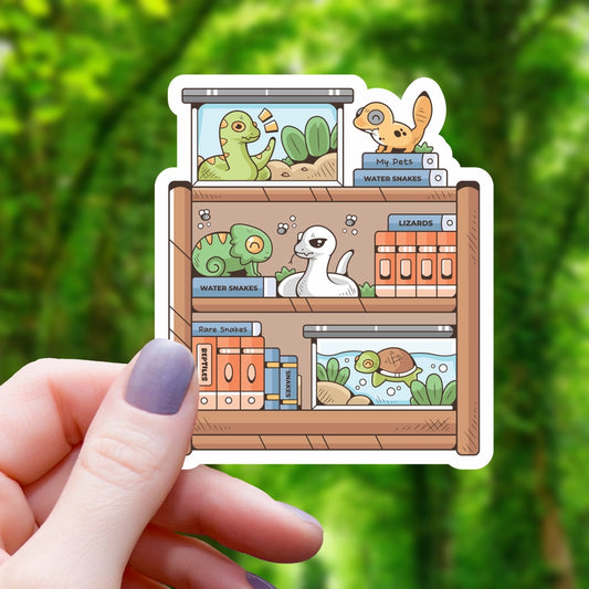 REPTILES BOOKSHELF STICKER