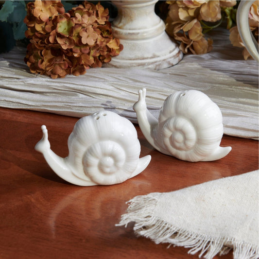 COTTAGECORE SNAIL SALT AND PEPPER SHAKERS