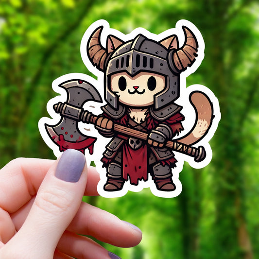 BLOODY CAT BARBARIAN RPG STICKER