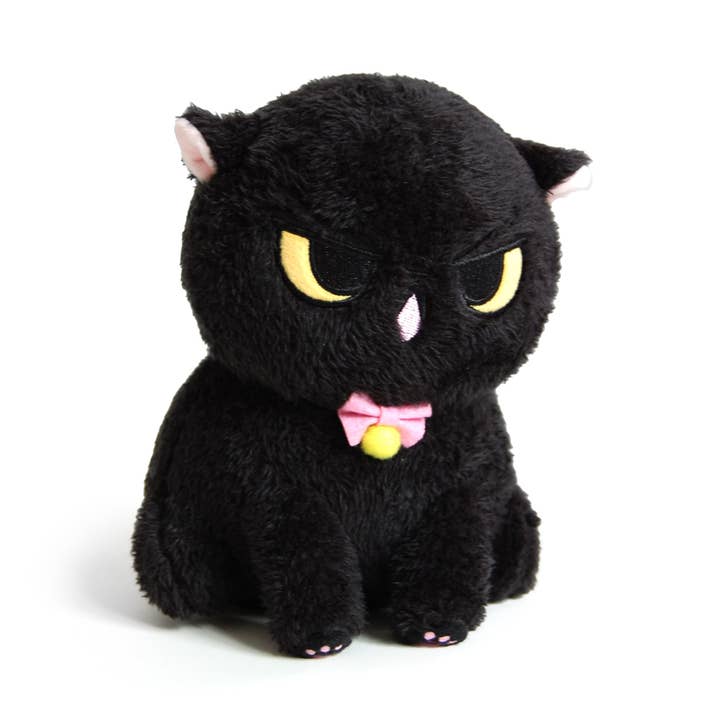 ANGRY CAT PLUSH: FUZZY BLACK VOID