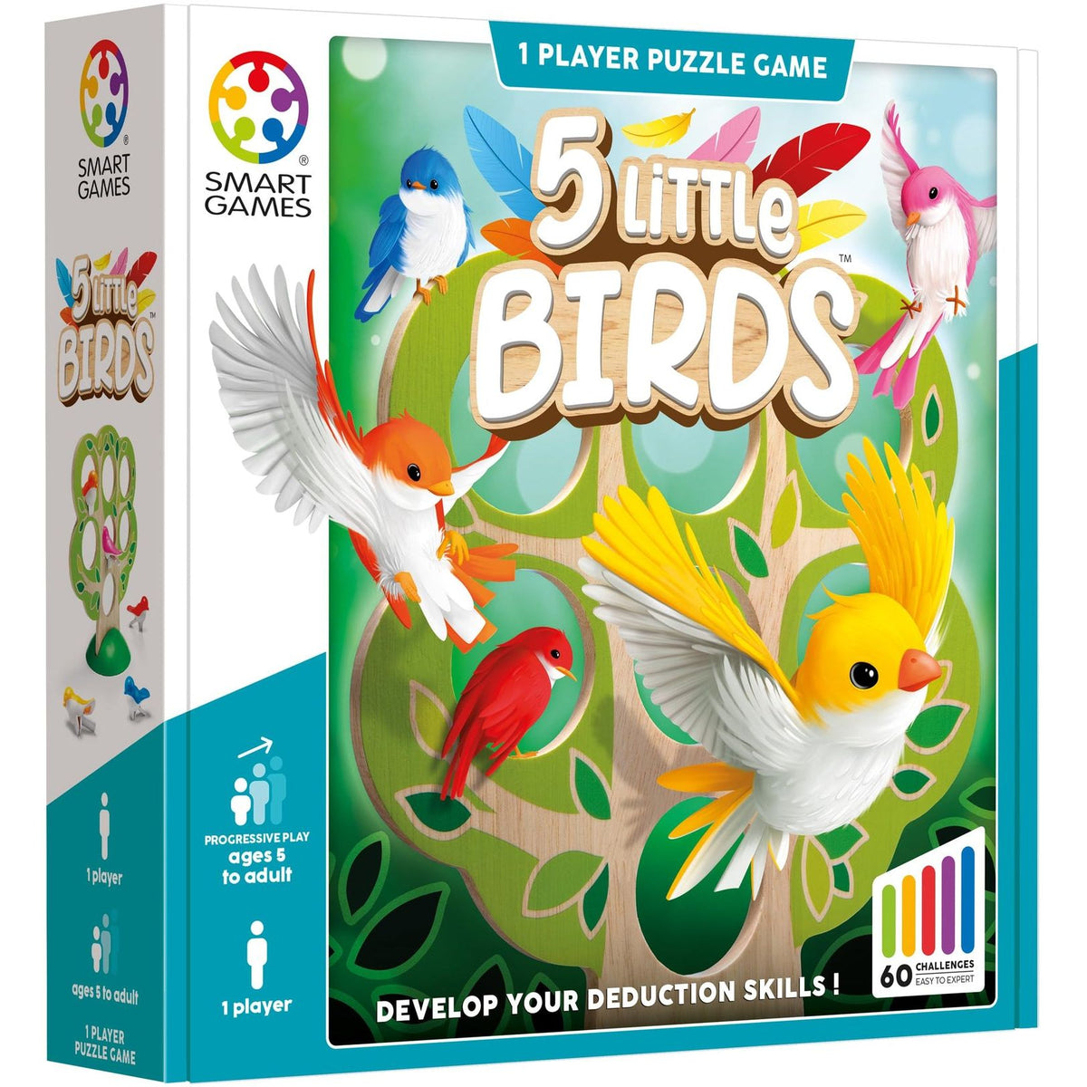 5 LITTLE BIRDS WOODEN DEDUCTION GAME