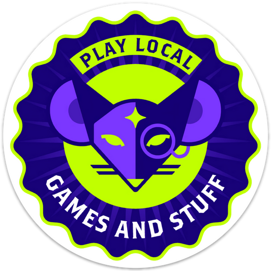 6" GAMES AND STUFF PLAY LOCAL STICKER