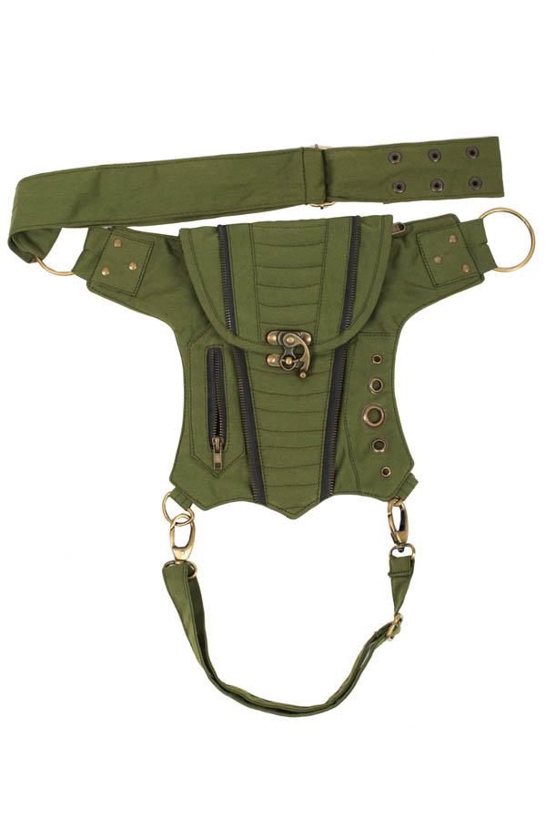 SLING HIP BAG WITH THIGH BELT (SAGE)