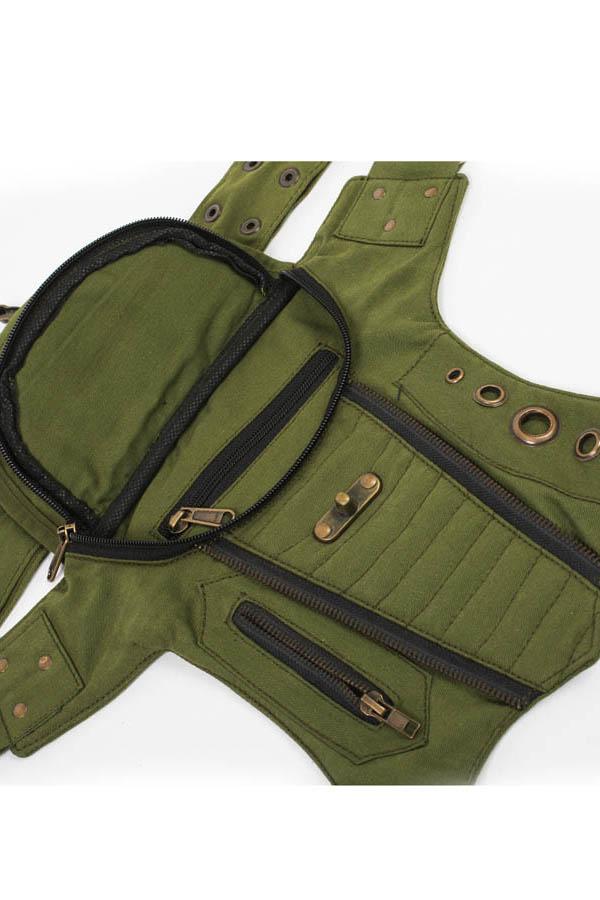 SLING HIP BAG WITH THIGH BELT (SAGE)