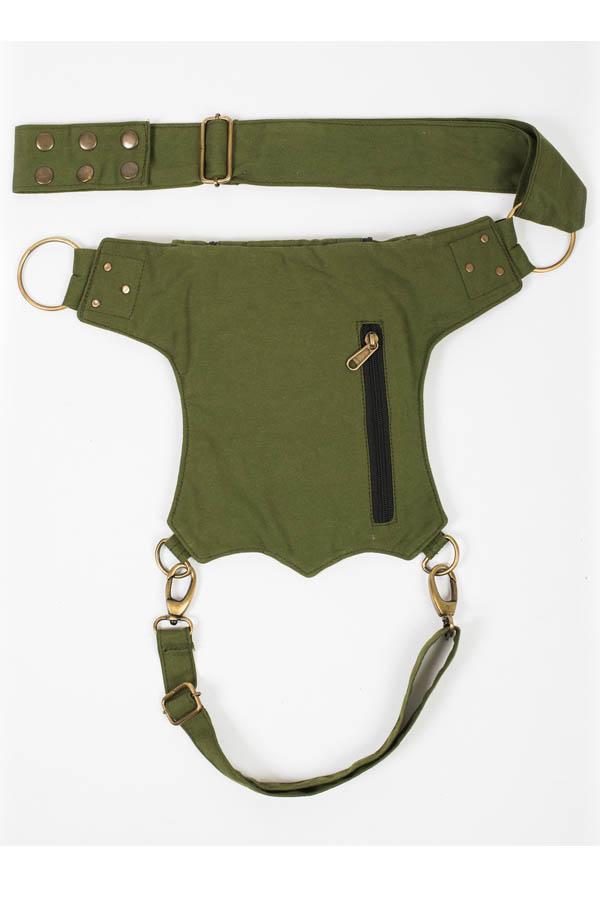 SLING HIP BAG WITH THIGH BELT (SAGE)